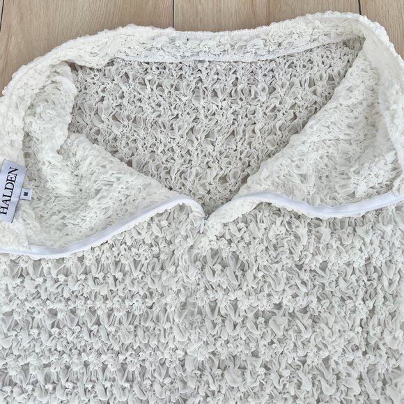 Halden London White Venus Luxury Stretch Bubble Maxi Skirt Size M / Pastel Goth - Picture 15 of 15